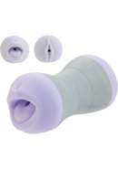 Travel Gripper Dual Density Stroker - Mouth And Pussy - Purple