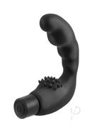 Anal Fantasy Collection Vibrating Reach Around Silicone Massager Waterproof 4.25in - Black