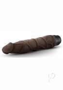 Dr. Skin Silver Collection Cock Vibe 1 Vibrating Dildo 9in - Chocolate
